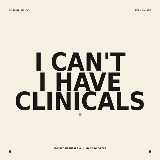 I Have Clinicals — nursing student tee — ScrubLife Co.