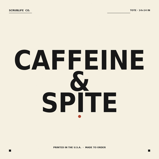 Caffeine and Spite — cotton tote — ScrubLife Co.